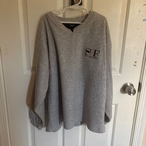 gray oversized sanfrancisco drop shoulder sweatshirt